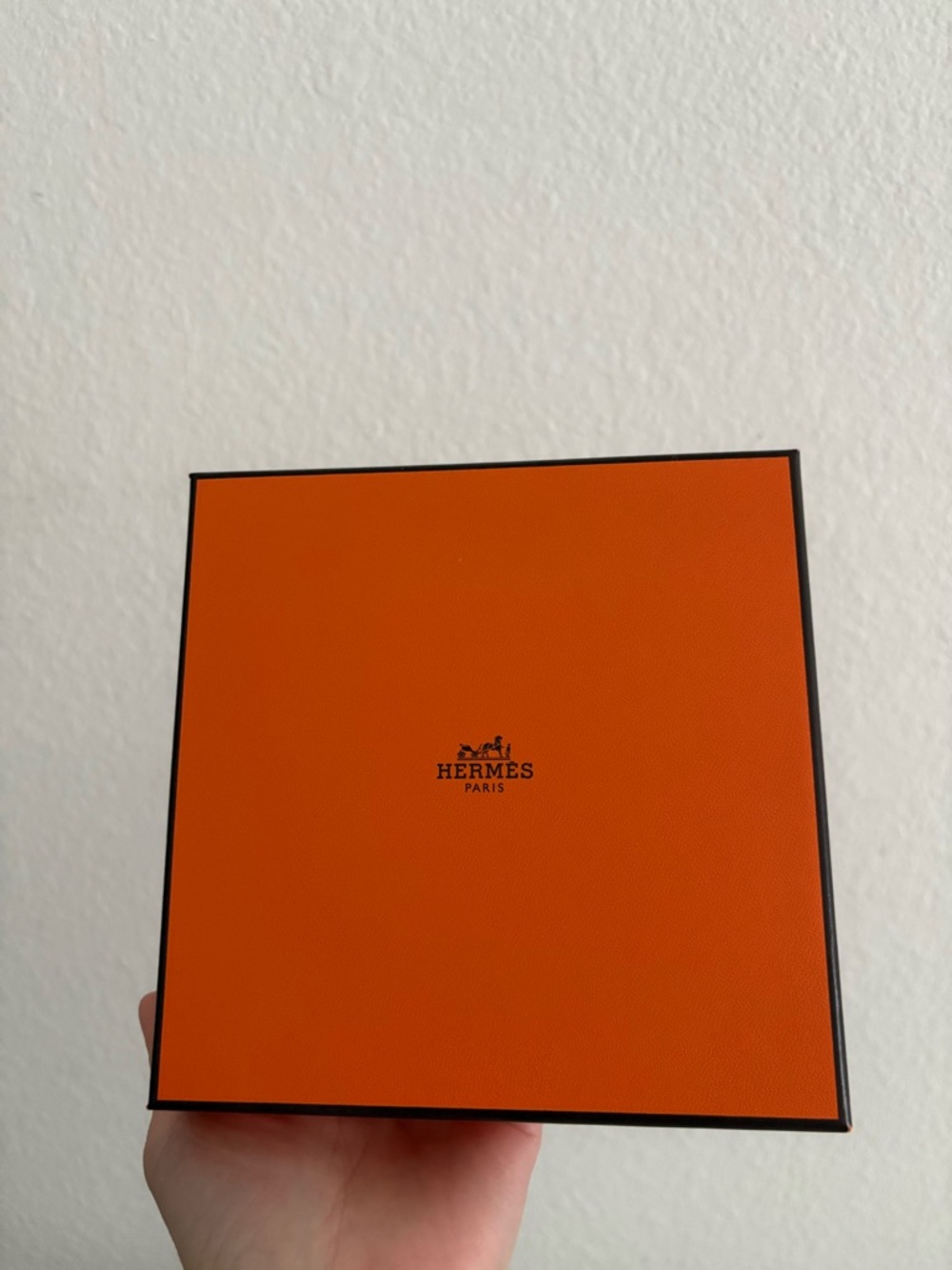 Hermes Orange Box with Black Trim